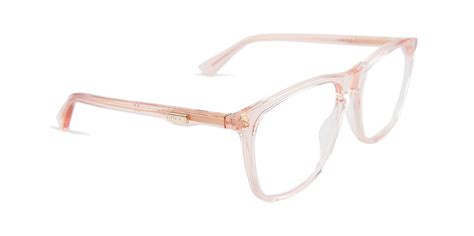 gucci clear pink eyeglasses